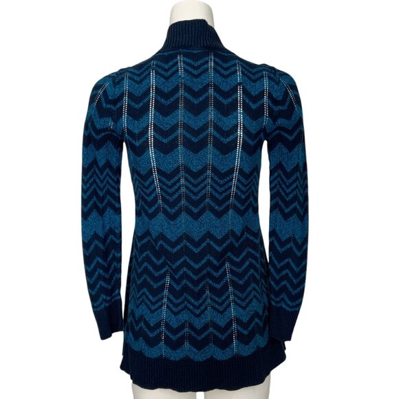 Missoni For Target Cardigan Sweater S Blue Chevron - Picture 2 of 12
